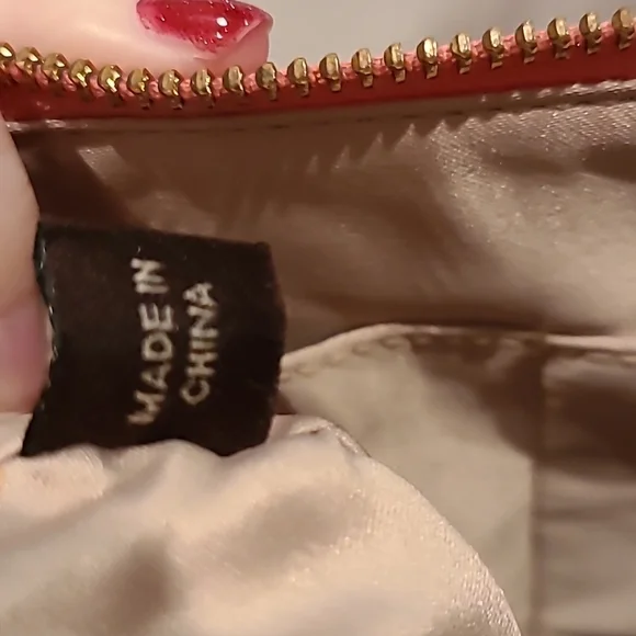 Vintage Coach mini crossbody leather fushia / salmon pink contrast - Picture 10 of 10